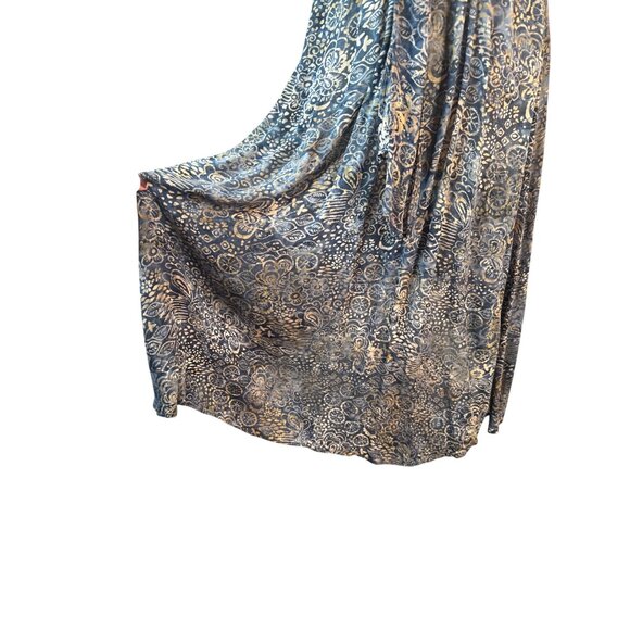 2/$30 ZARA Basic S Blue & Gold Sleeveless Backless Halter Midi Dress - Picture 15 of 16